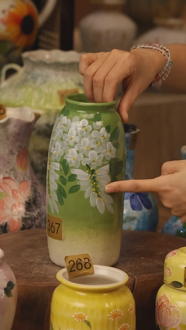 陶瓷367景德镇设计师手作花器摆件侘寂风