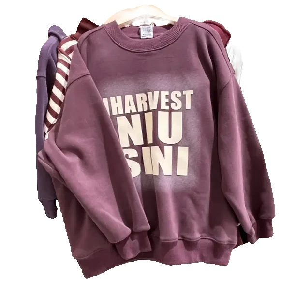 加绒加厚长袖卫衣显瘦加厚绒上衣秋季假两件连帽in