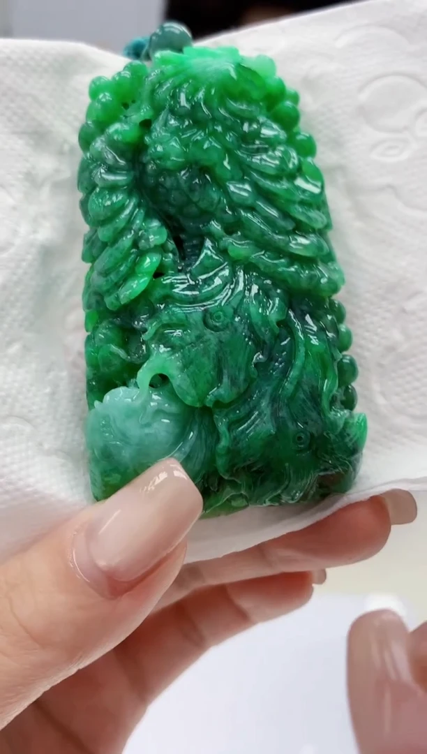 定制翡翠未镶嵌4777lr-毛货挂件29