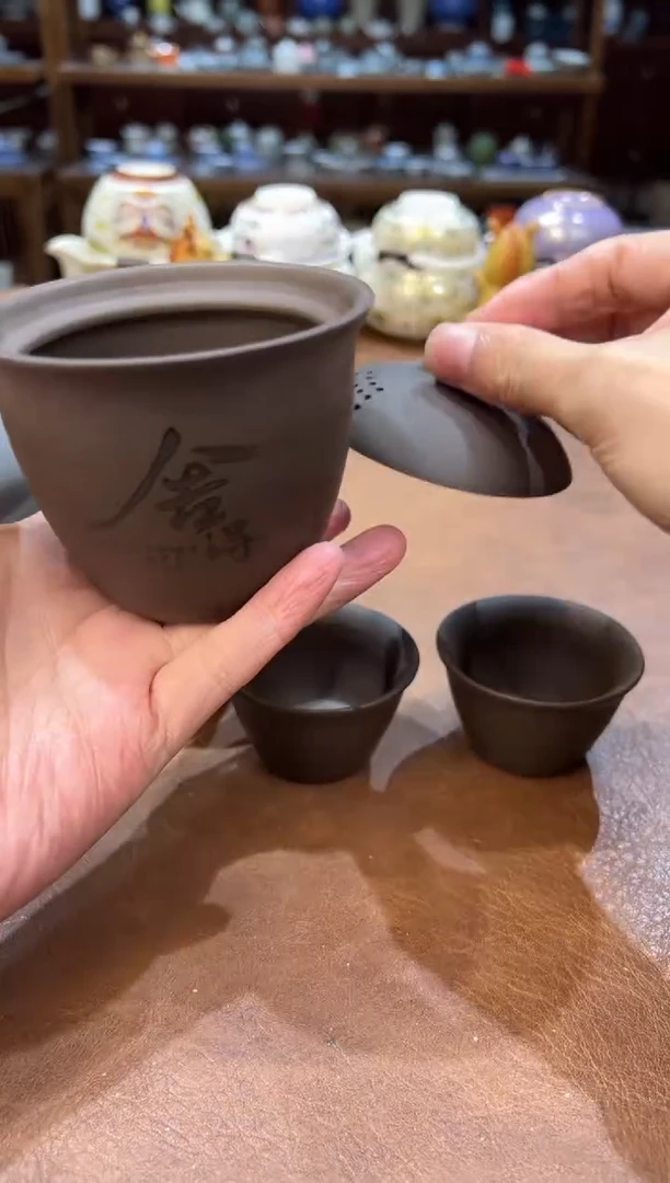 真的很便宜超好看会开片的旅行茶具