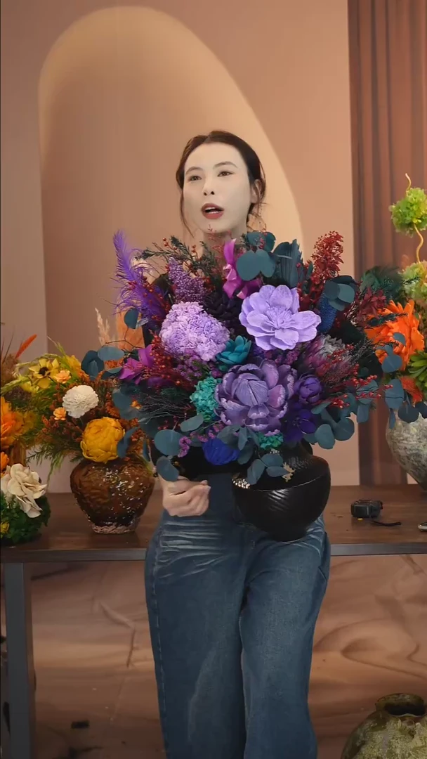 陶土：图片款花+花瓶