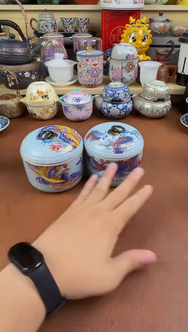 陶瓷茶具摆件旅行套组