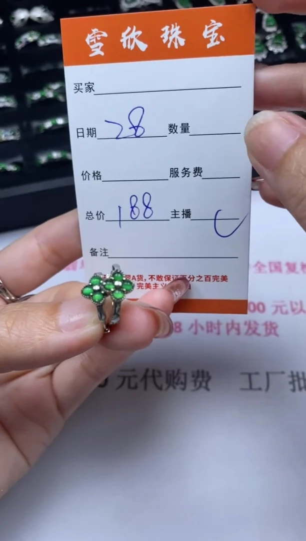 颈饰银S925镶嵌翡翠雪欣散珠定制diy