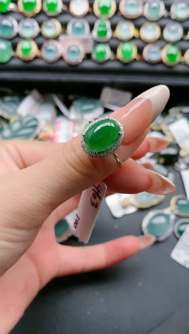 【闪购商品】翡翠戒指银S925镶嵌11111111