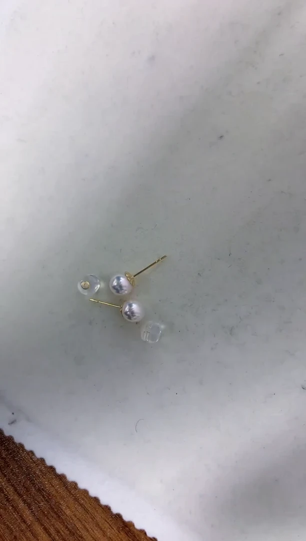 【闪购商品】海水珍珠饰品18K金镶嵌6-7素钉定制