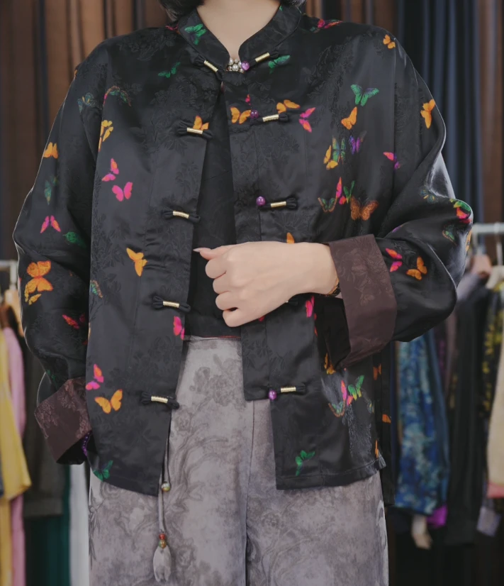 幽蝶 2025春季新款新中式国风小衫外套