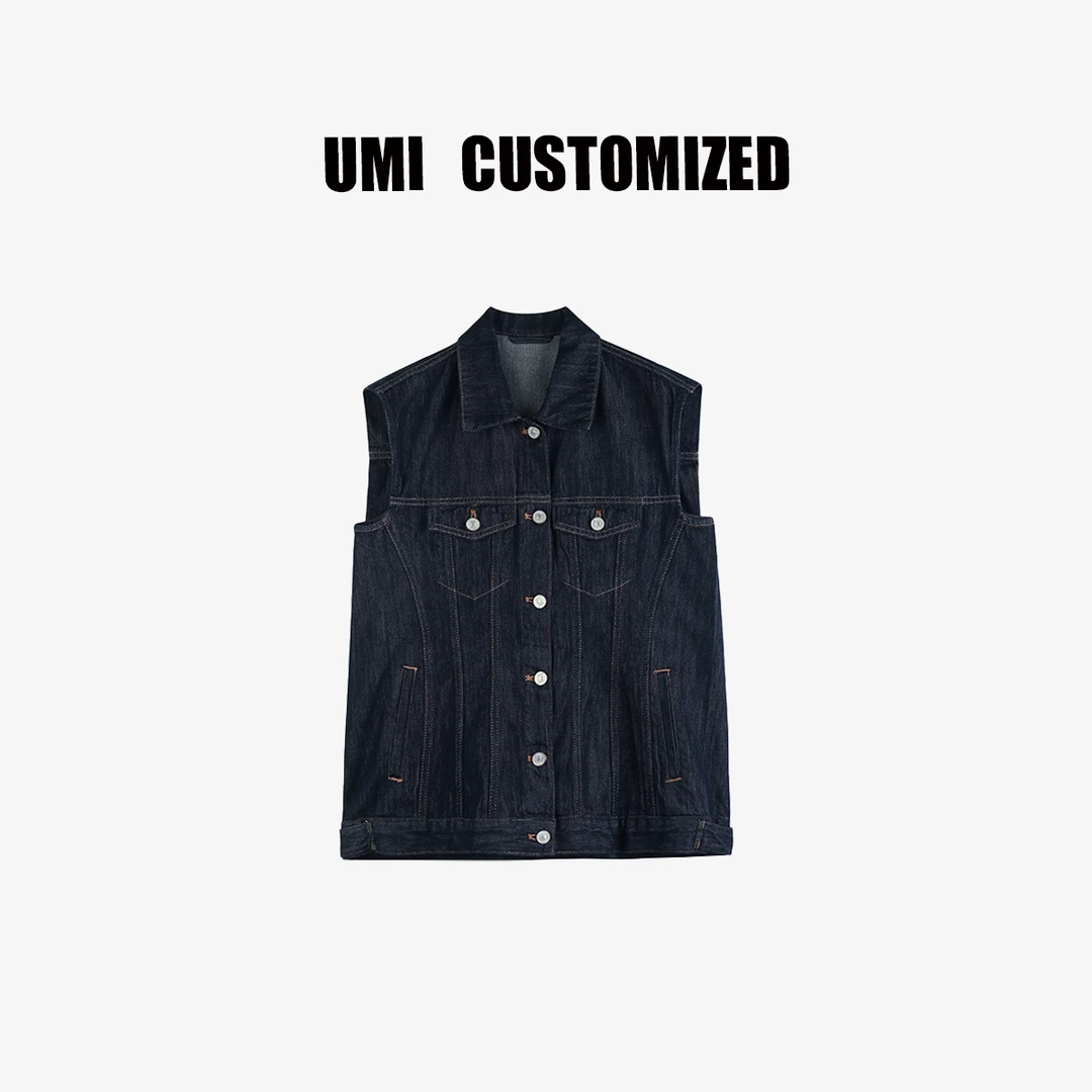 【UMI.】2025春夏款收腰设计百搭牛仔马甲#U8107