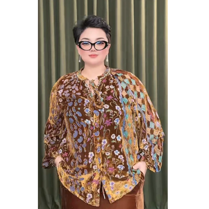 迪拜风民族风大码女装中长款连衣裙031