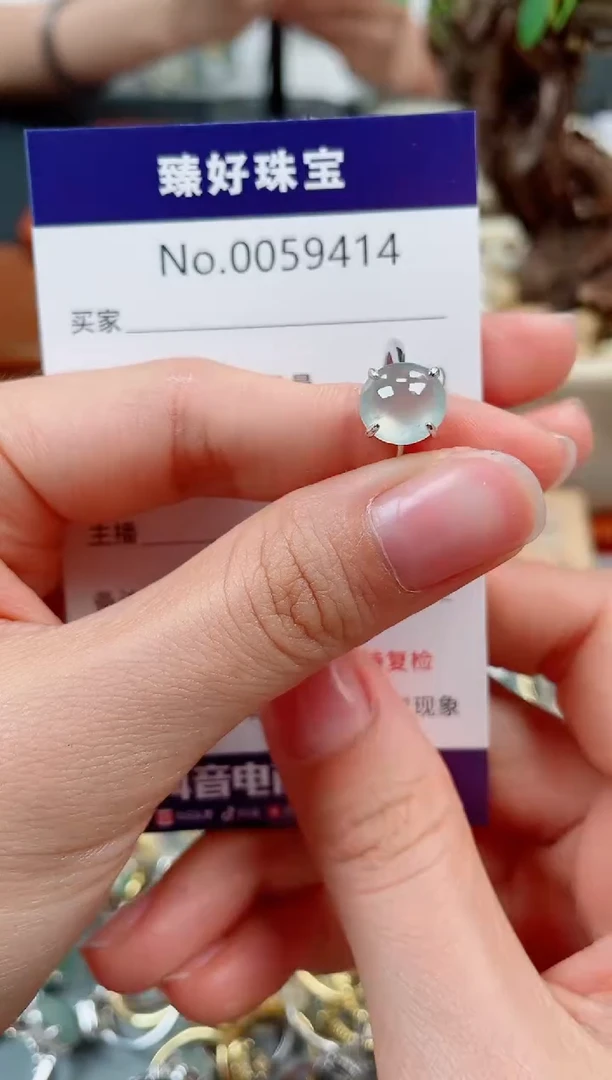 翡翠戒指银S925镶嵌............