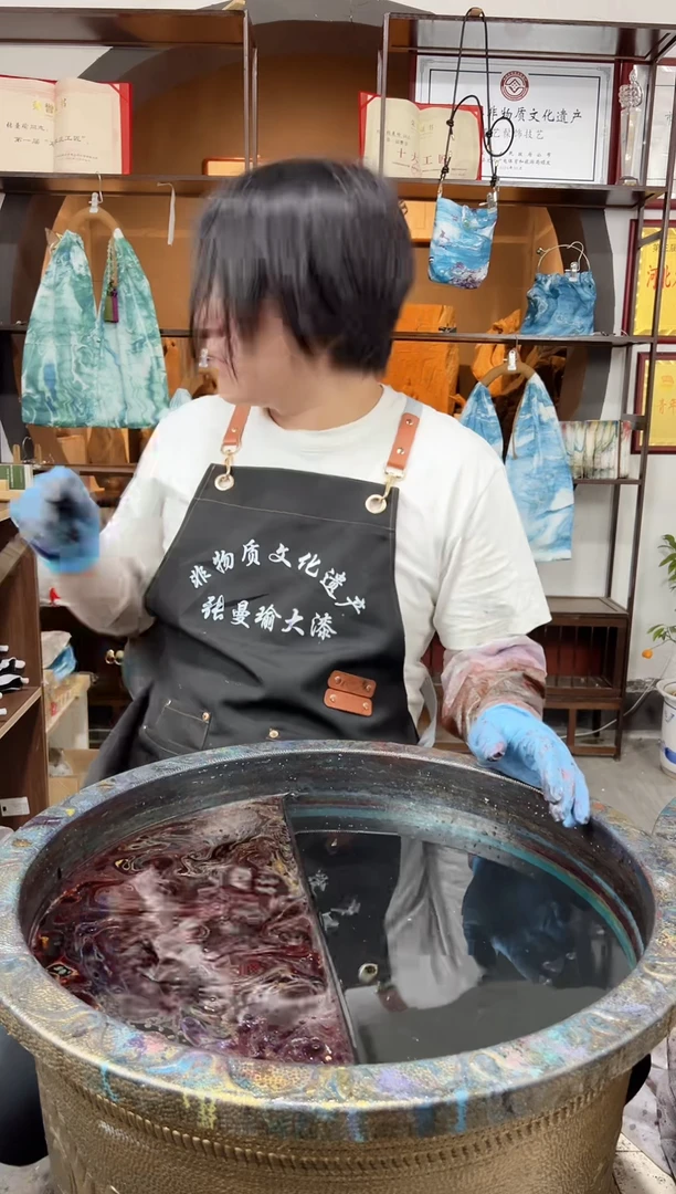 128非遗大漆漂漆大肠