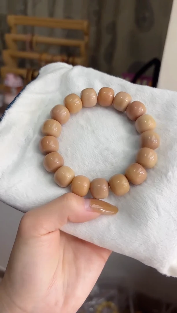 手串菩提根/象牙果沐m08紫美人干磨桶珠13*14mm手串