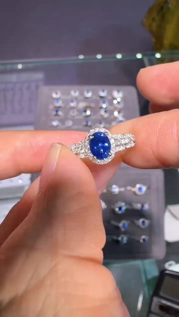 戒指蓝宝石18K金镶嵌【闪购】1.08ct/展会同步价