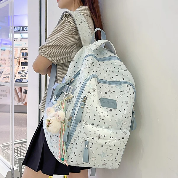 书包女生小学生可爱儿童双肩包初中生中学生高中大学生小星星背包