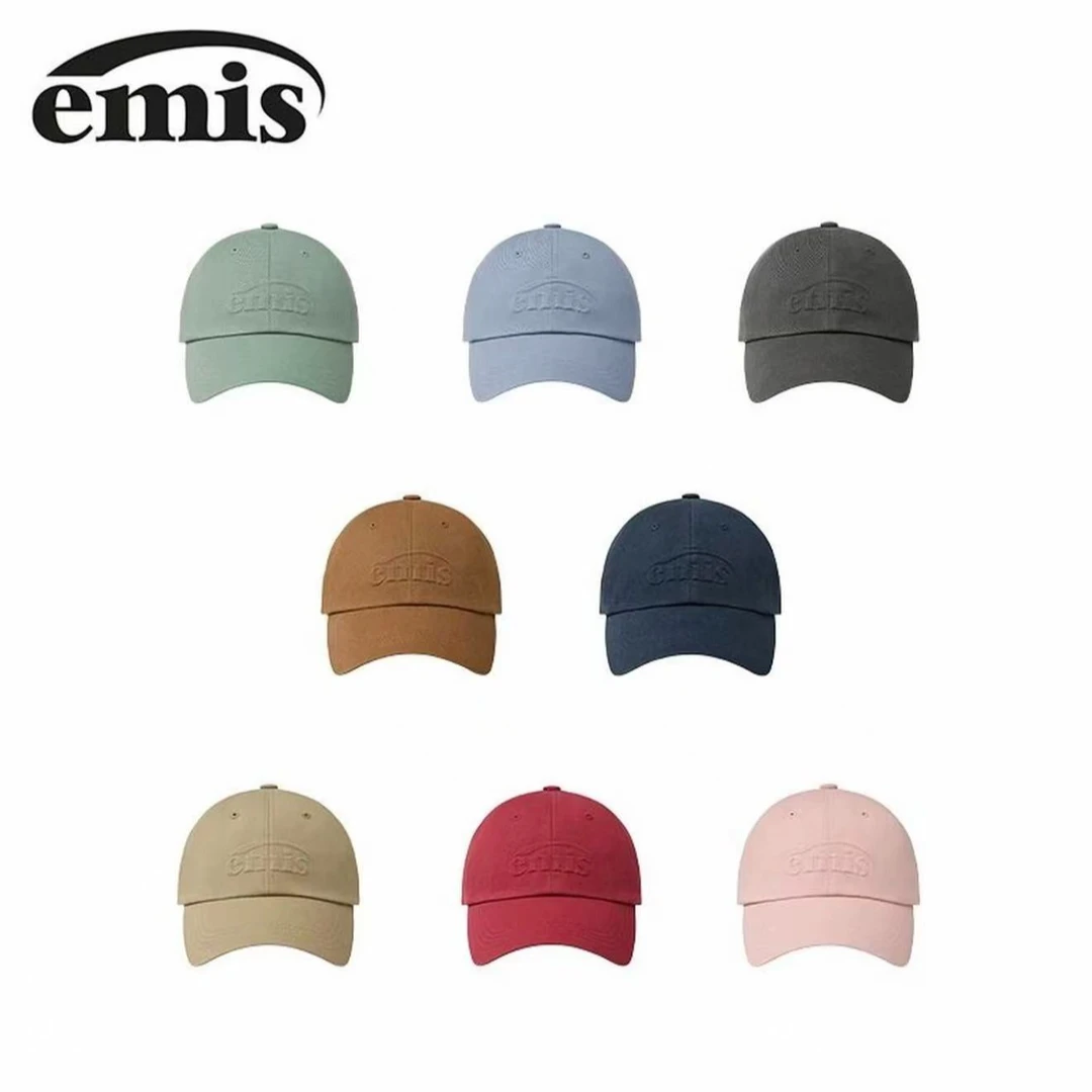 emis帽子2025年春季新款新标压花棒球帽软顶宽檐大头围鸭舌帽