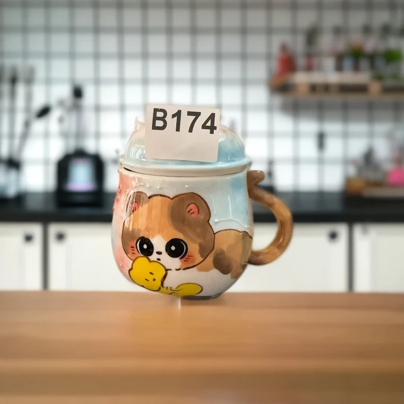 景德镇纯手工手绘杯B174