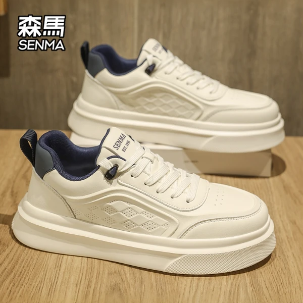 森马男鞋夏季新款透气休闲板鞋男款时尚休闲鞋个性百搭厚底小白鞋