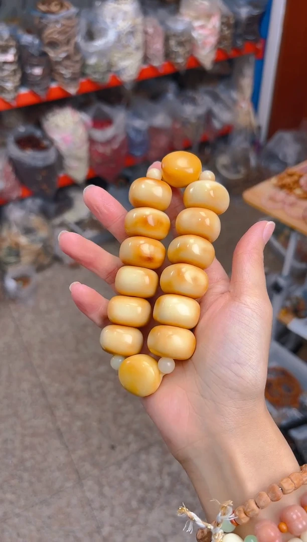 吊坠菩提根/象牙果新款炭烤豆腐单圈手串