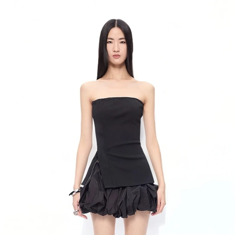 【VIINS】LEEWEI25年夏新连衣裙可拆抹胸海边度假风蓬蓬裙2050