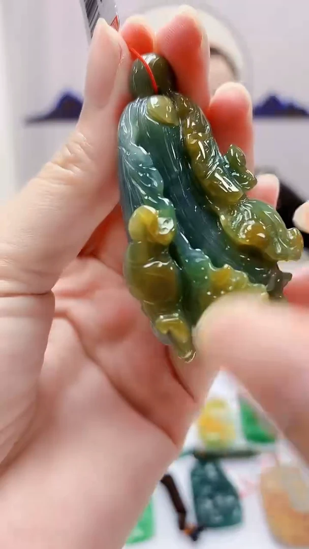 定制翡翠未镶嵌4852zm-毛货挂件16