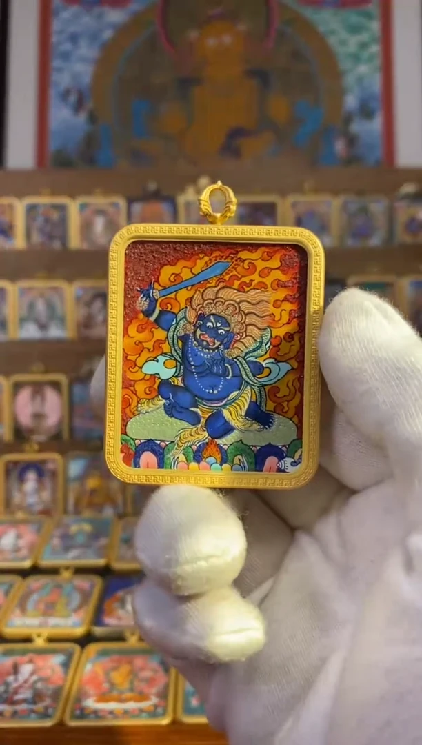 【闪购商品】吊坠不动明王--热贡纯手绘唐卡