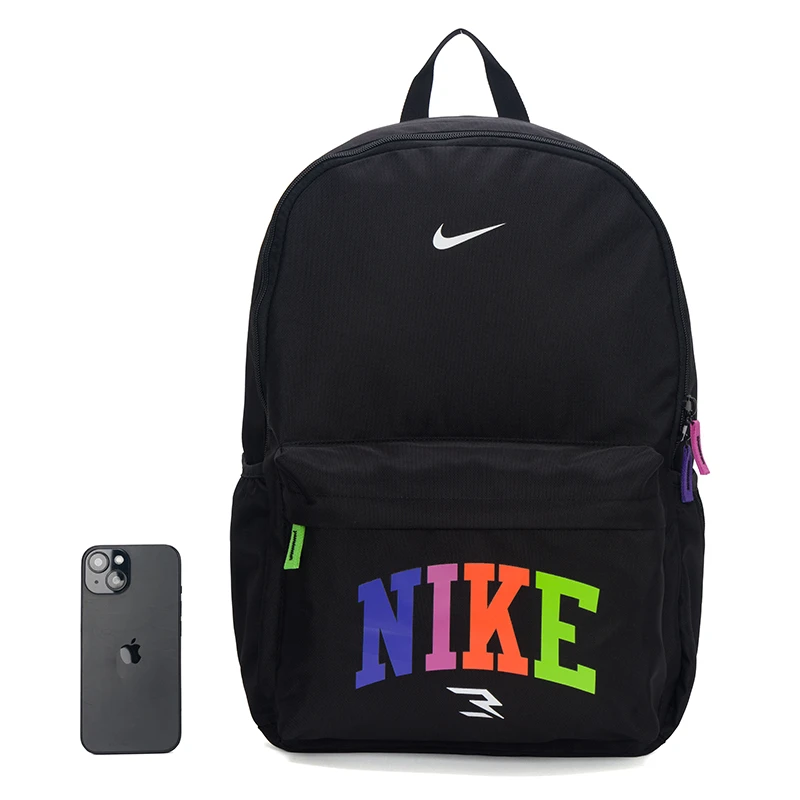 NIKE耐克双肩包男女背包2025新款运动休闲包大容量青少年黑色书包