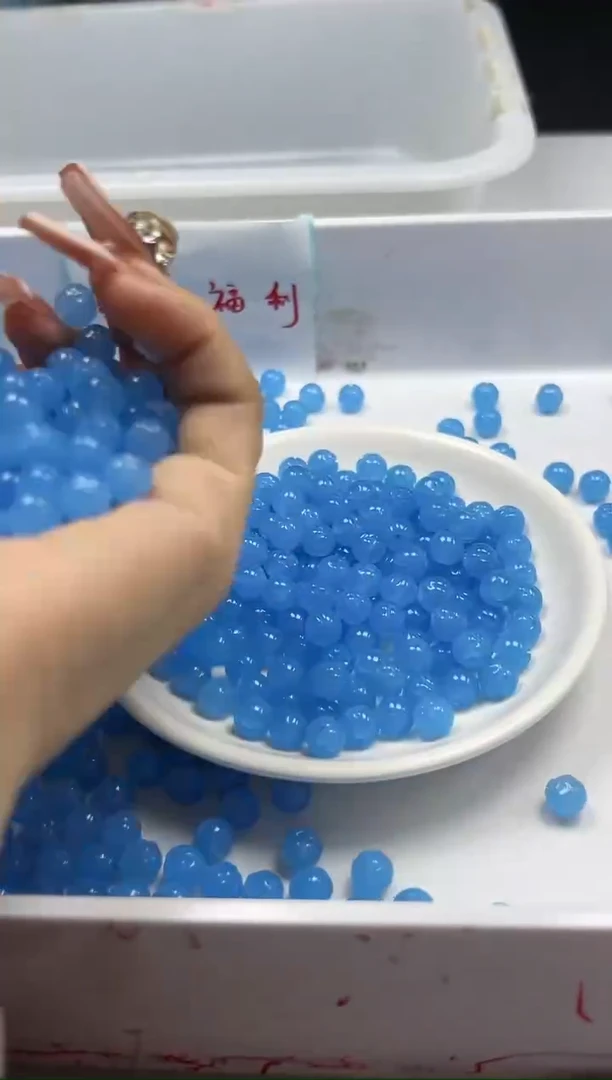 未镶嵌颈饰玛瑙/玉髓w1826海蓝宝莲花珠8mm*10颗
