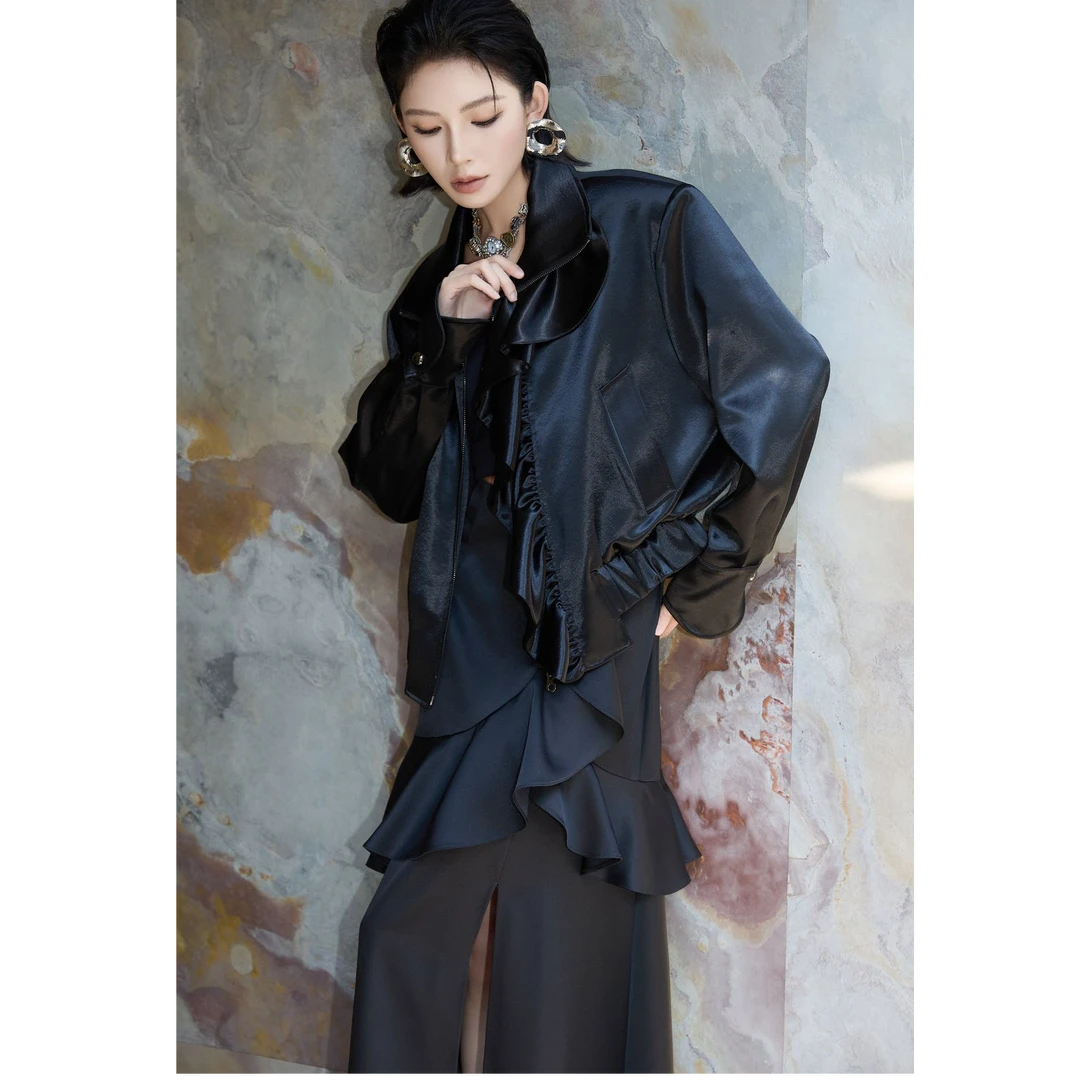 【A370-A379】媛素高定浮力女装显瘦长袖气质设计感时尚