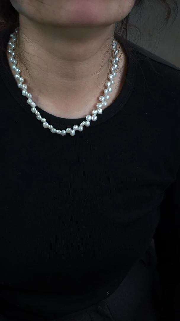 颈饰合金淡水珍珠，项链