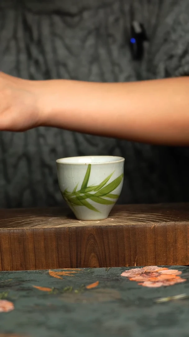 杯釉下彩手工手绘同款陶器