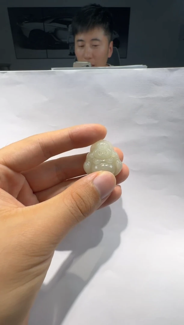 颈饰未镶嵌和田玉30mm精品佛公