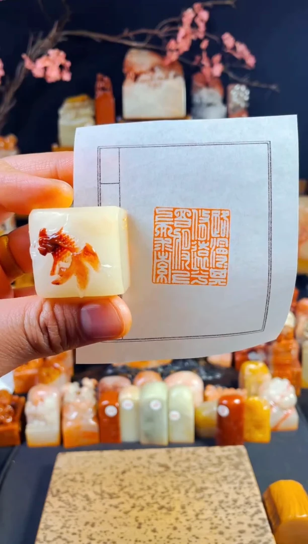 【闪购商品】寿山石印石手工篆刻《路漫漫其修远兮吾将上下而求索》