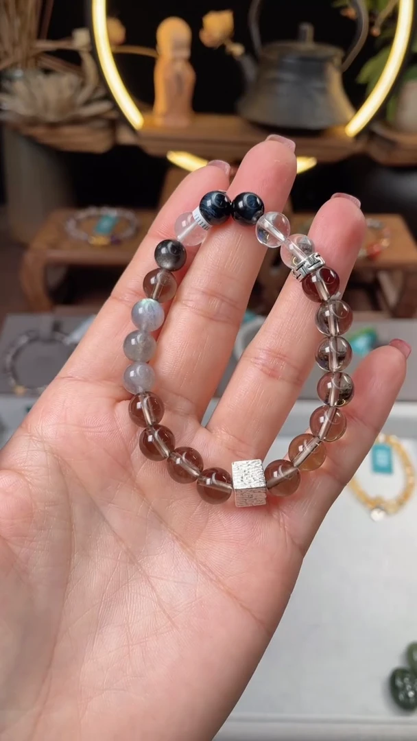 【闪购商品】水晶手链银S925镶嵌@@H057B010435