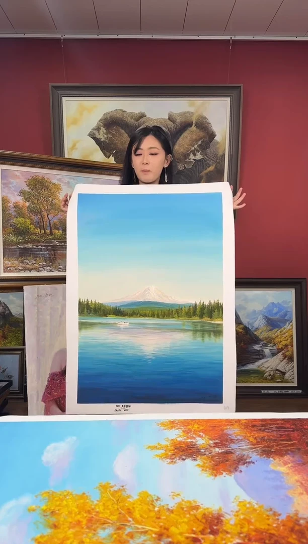 油画【183号】约90*60cm丨朝鲜原创纯手绘孤品油画丨顺丰包邮
