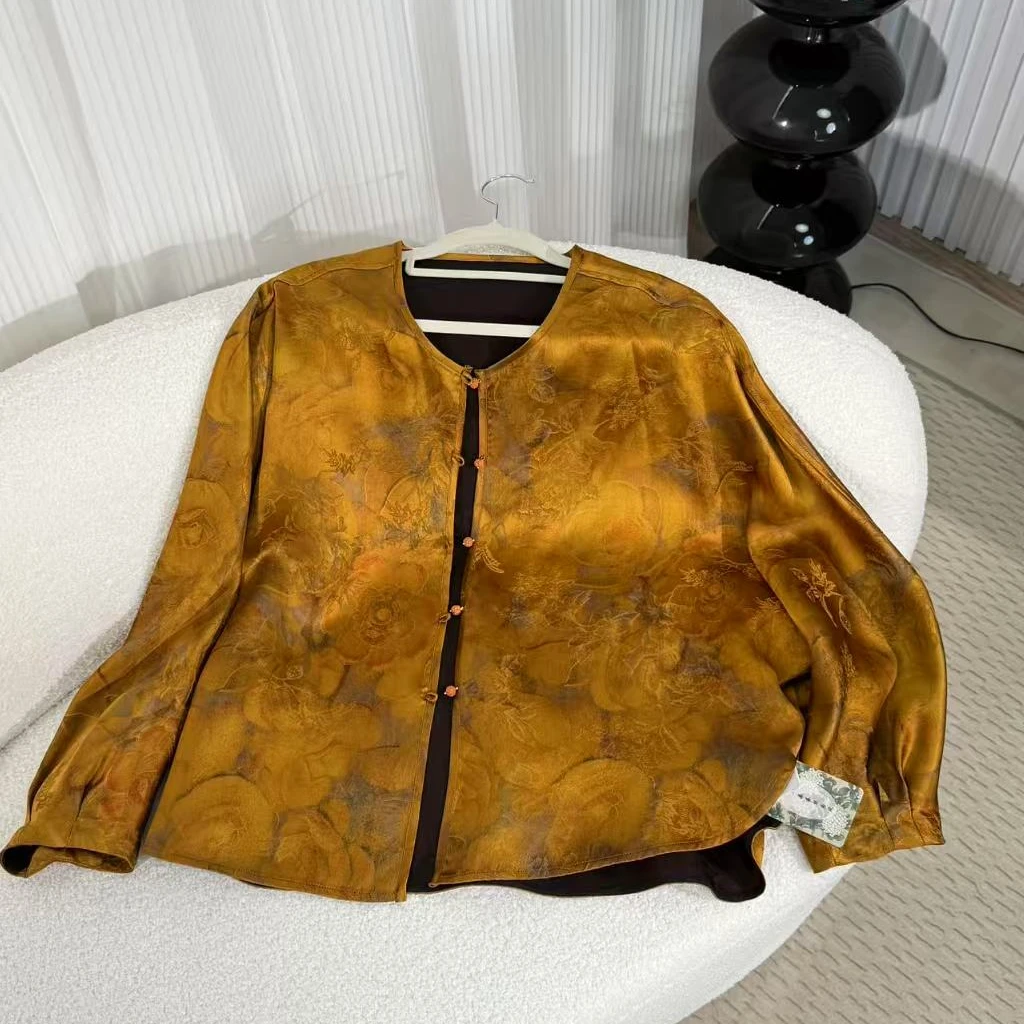 皇上核桃扣 百分百桑蚕丝香云纱