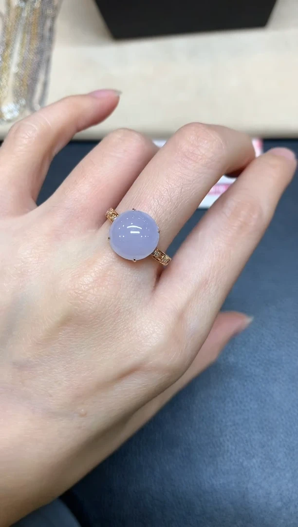 【闪购商品】翡翠戒指18K金镶嵌【无鉴赏期