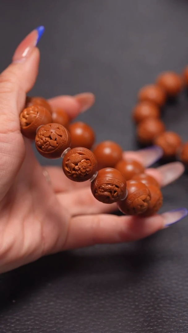 手串橄榄核1.7/半镂空春华秋实