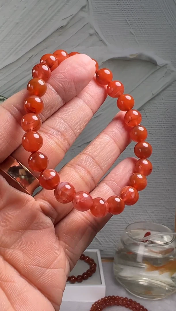 手串未镶嵌南红玛瑙南红玛瑙（默认微瑕）