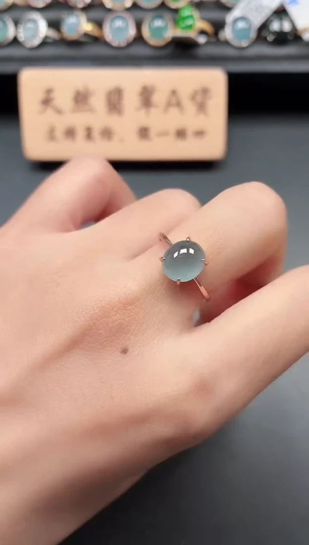 银S925镶嵌戒指翡翠111