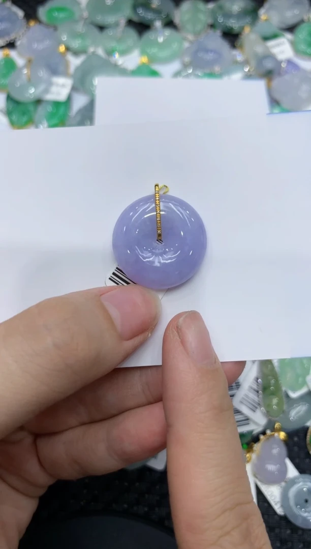 【闪购商品】翡翠颈饰18K金镶嵌1111111111111