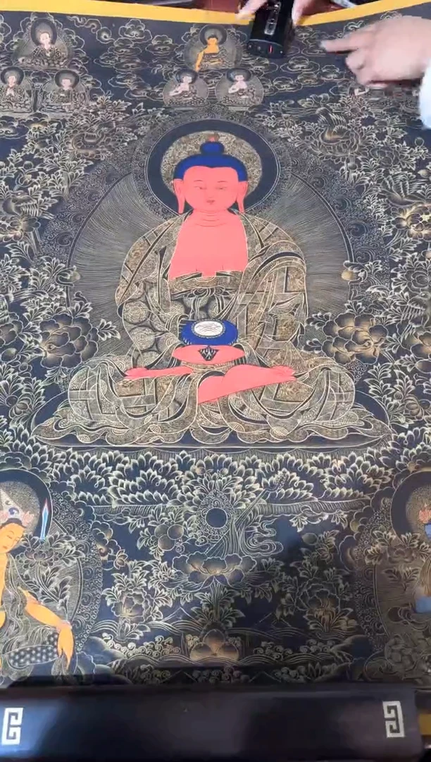 卷轴画龙妹的唐卡tk16