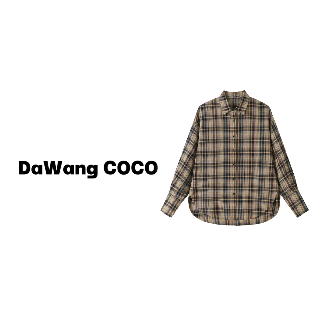 DaWangCoco 【日落港湾】文艺格子衬衫 SZ414
