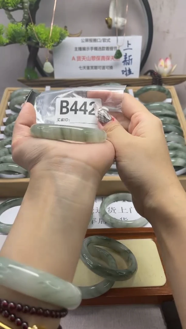 【闪购商品】石英质玉（天山翠）手镯未镶嵌b442