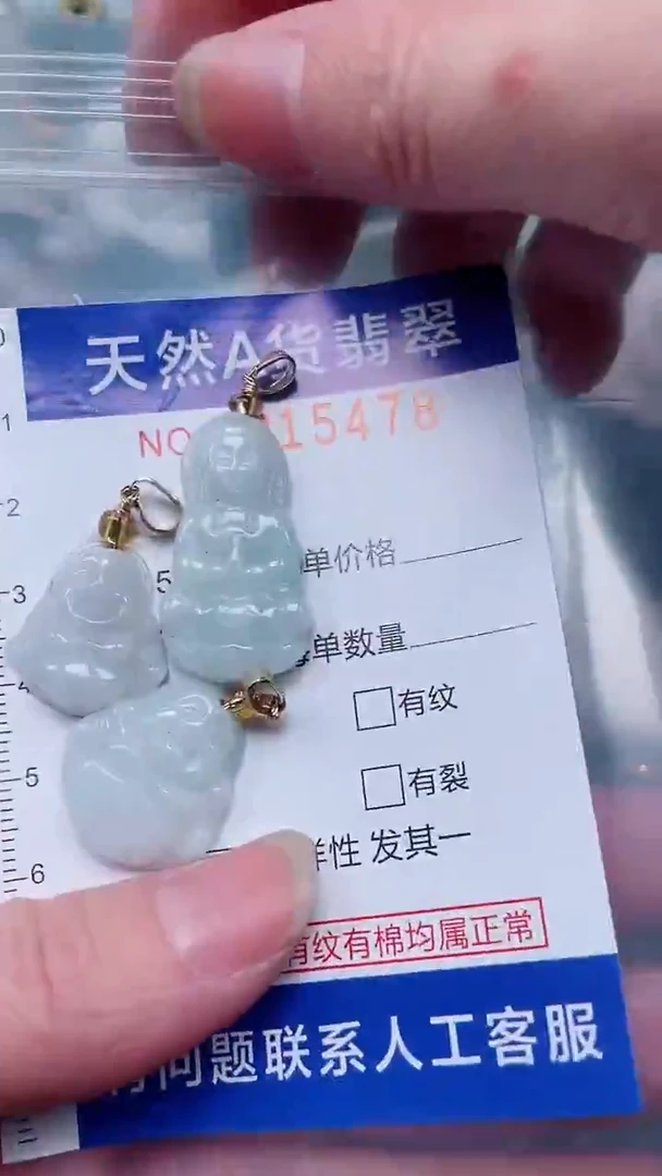 翡翠未镶嵌吊坠(赠链)1