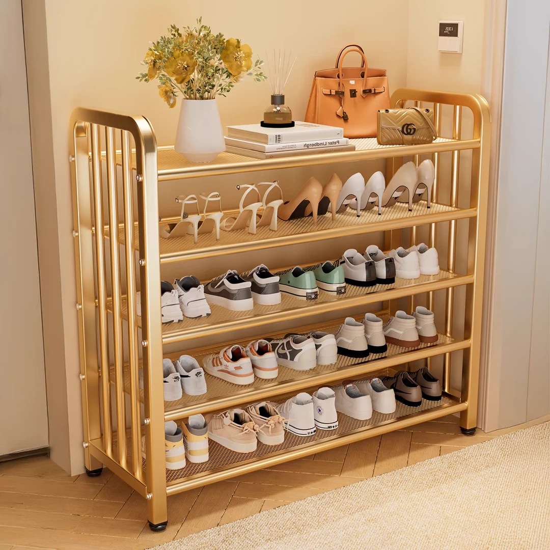 入户门鞋架家用门口多层简易碳钢金属新款爆款金属出租房鞋柜结实