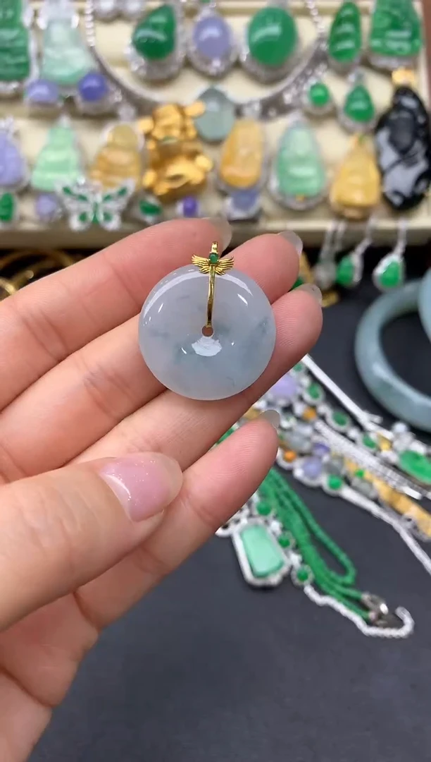 【闪购商品】翡翠颈饰18K金镶嵌39-中国好珍宝