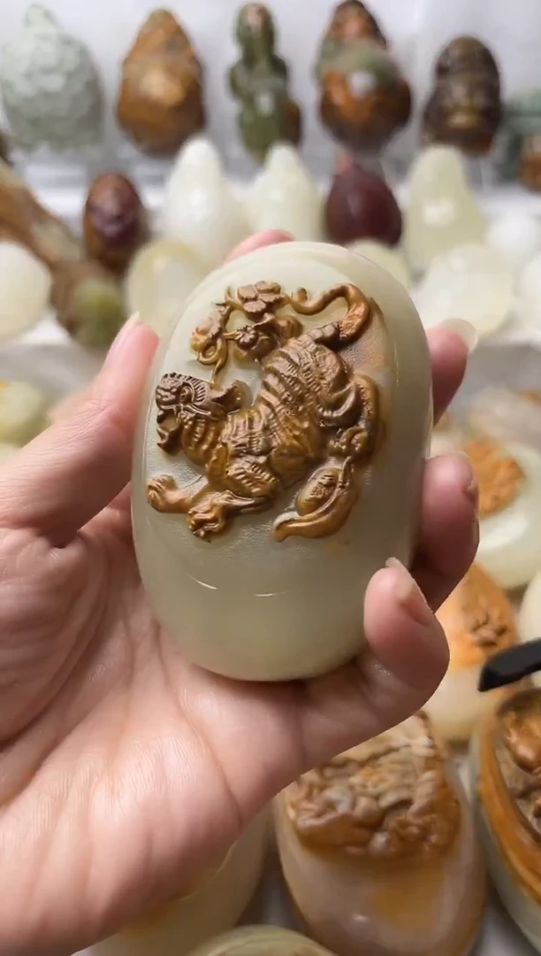 石材方解石棉纹正常不退换虎微瑕