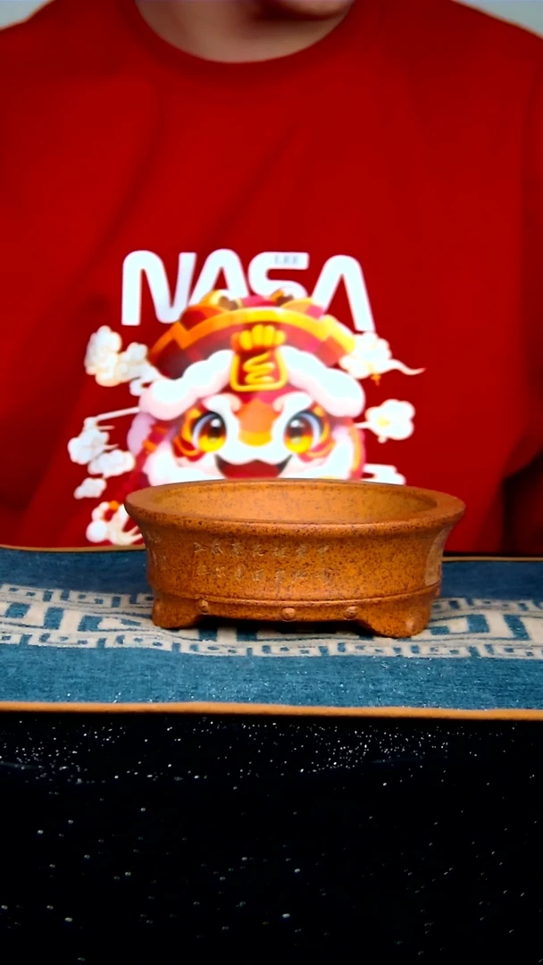 【闪购商品】紫砂花盆竹石12*3.5内径紫砂花盆