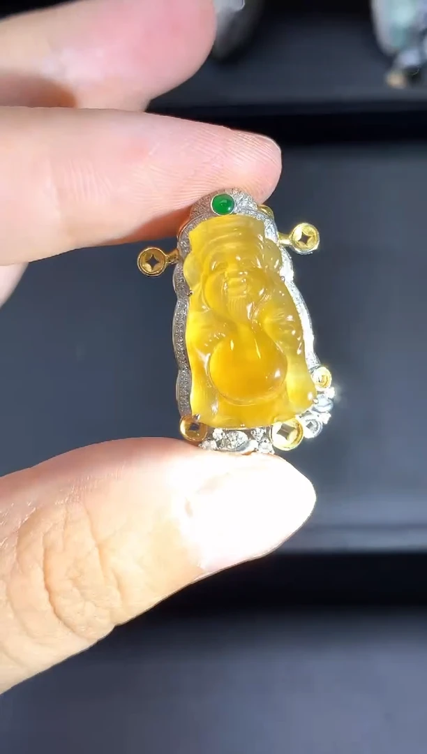 颈饰18K金镶嵌翡翠511-中国好珍宝