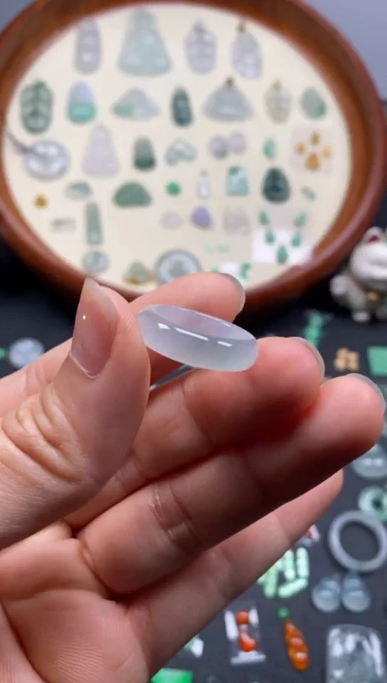 翡翠未镶嵌颈饰12圈口飘緑戒指圈/芬