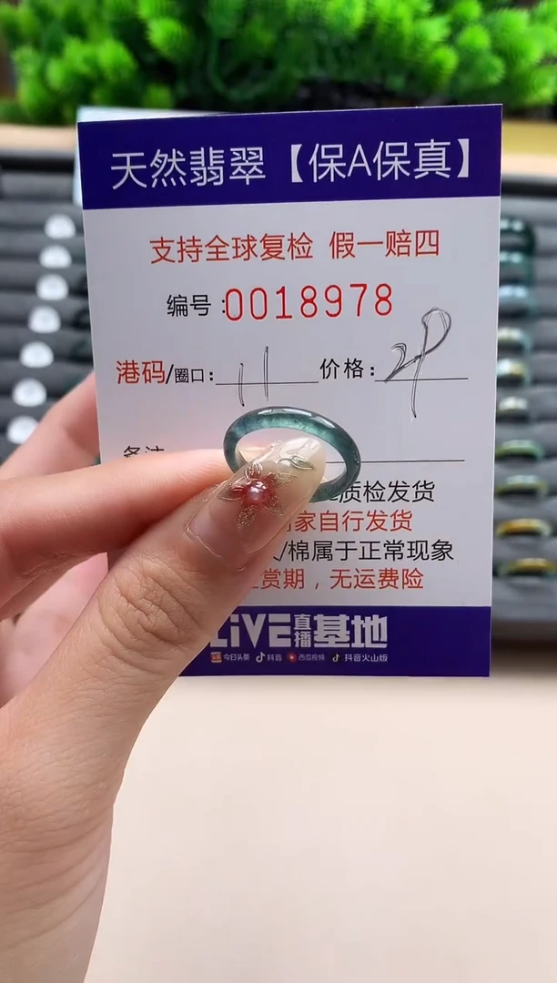 未镶嵌戒指翡翠天然  18978